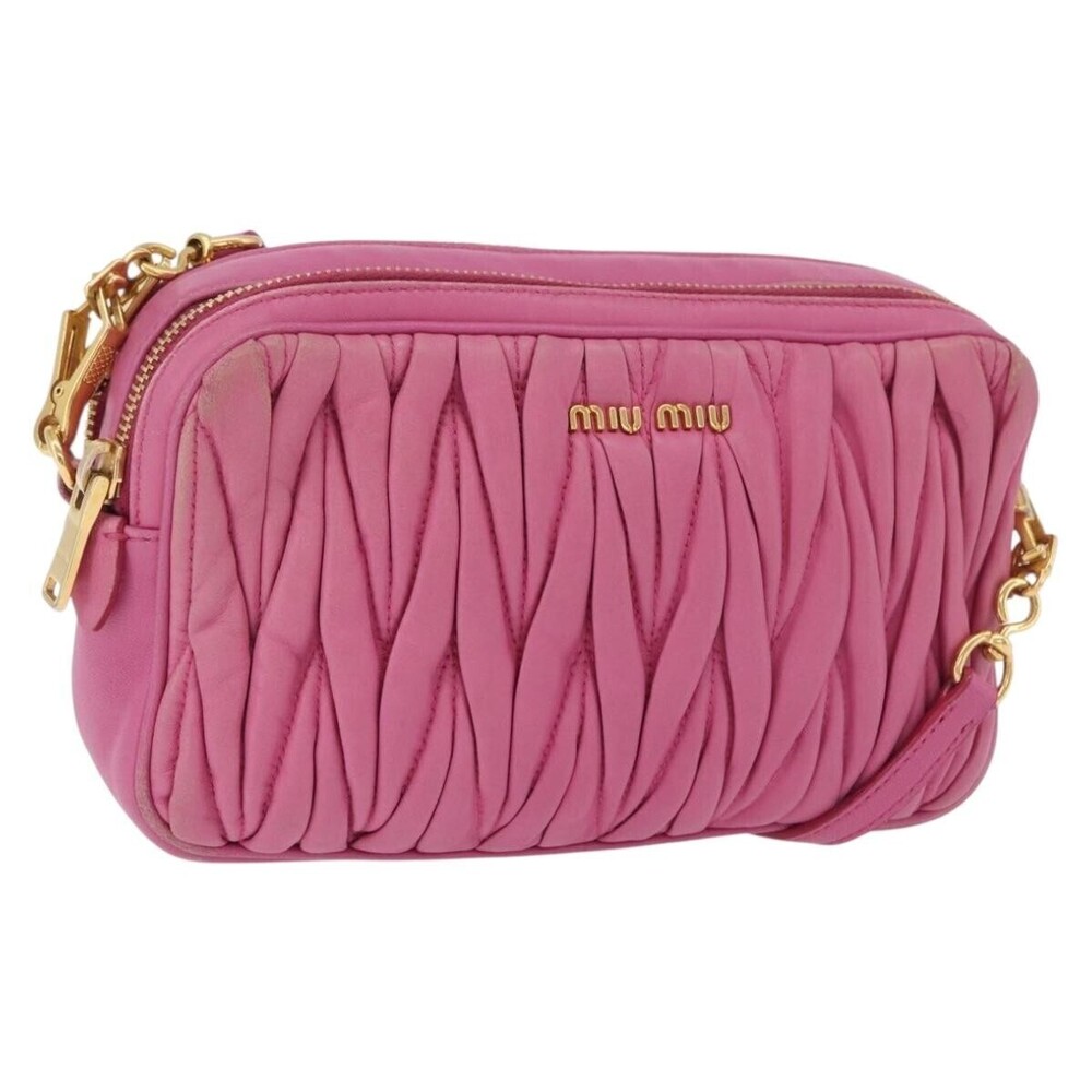 Miu Miu Tech Matelasse Leather Small